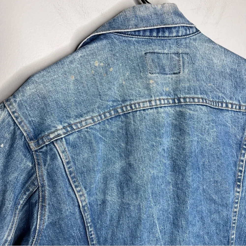 Levi's Vintage Denim Jacket‎ Women's Blue Jean Medium Wash Faded Distressed